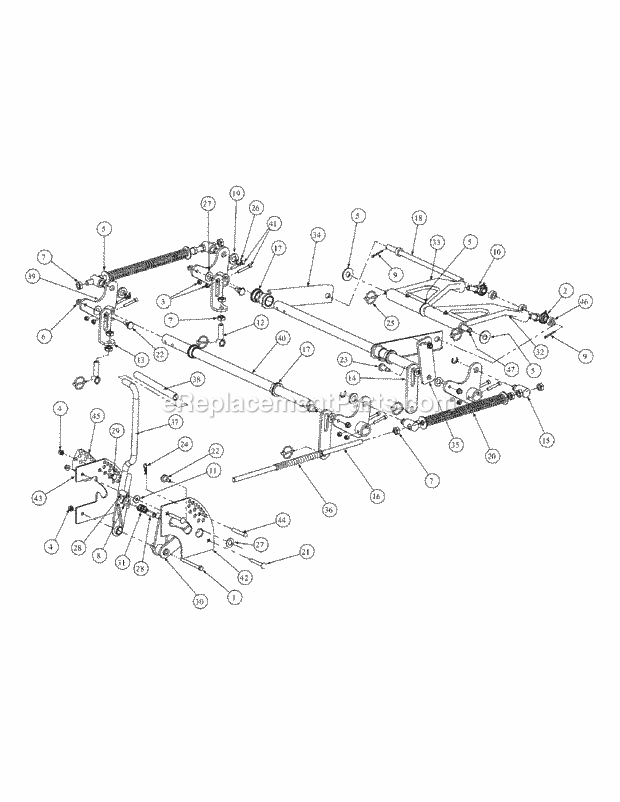 Lift Assembly (Nov. 2003 & After) Diagram and Parts List for M54-HN 53BB5ETW750 Cub Cadet Sprayer